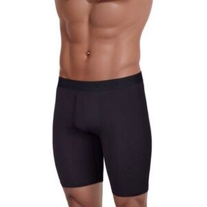 Jockey‎ Long Leg Boxer Briefs Mens Medium Black Ultra Soft Active Elastic NWT